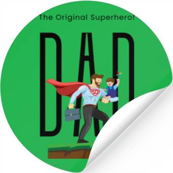 Discover Dad, The Original Superhero. Stickers