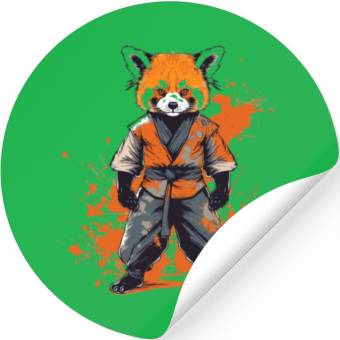 Discover Shaolin style red panda Stickers