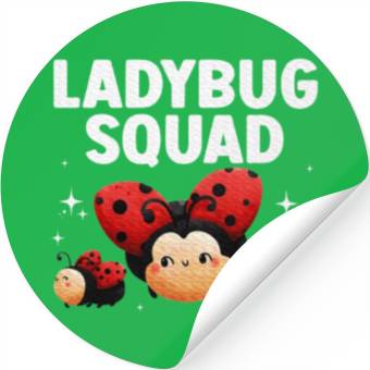 Discover Cute Ladybug Squad Art Insect Ladybug Lover Stickers