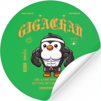 Discover Gigachad Penguin Stickers
