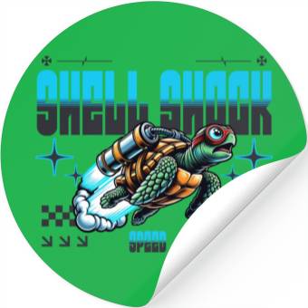 Discover Shell Shock Jetpack Turtle | Speedy Turtle Stickers