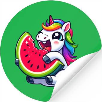 Discover Unicorn Watermelon Summer Design Stickers