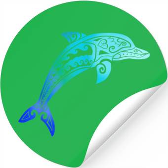 Discover Jumping Dolphin Tribal Stickers