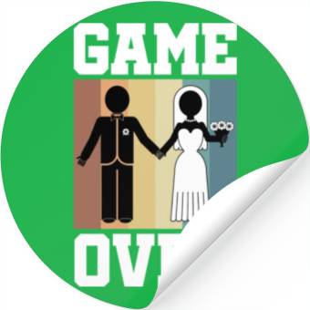 Discover Game Over Bachelor Party Stickers