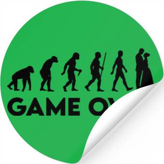 Discover Game Over Bachelor Party Stickers