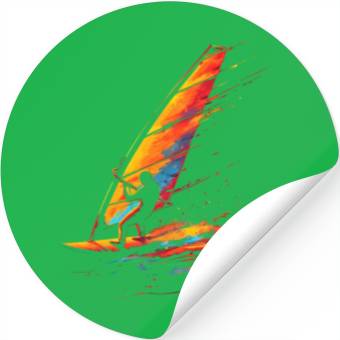 Discover Windsurfing 90s Look Stickers