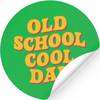 Discover Old School Cool Dad Retro Vibe Stickers