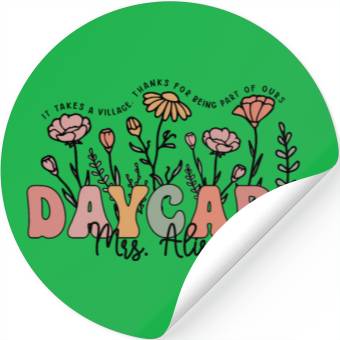 Discover Wildflower Teacher Name Stickers