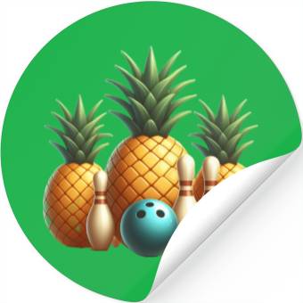 Discover Bowling pineapple  - bowling holidays Stickers