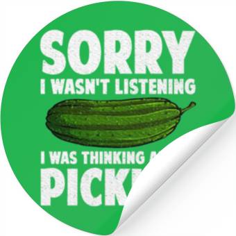 Discover Pickle Design Cucumber Dill Pickle Lover Stickers
