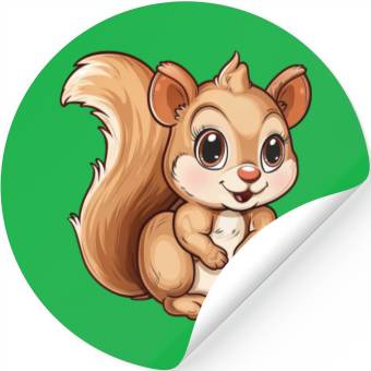 Discover Charming Squirrel Character Delight Stickers