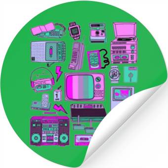 Discover 80's tech Stickers