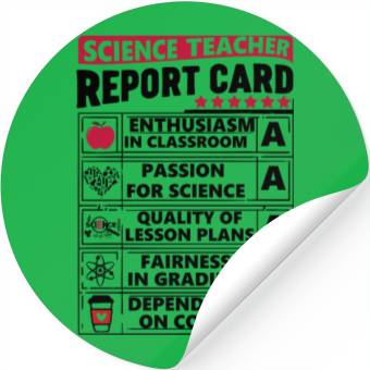 Discover Science Teacher Report Card Stickers