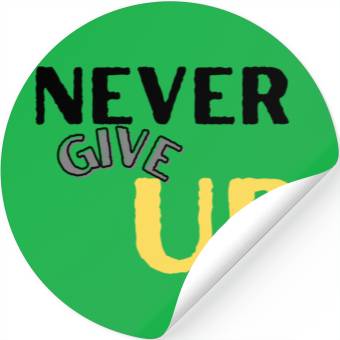 Discover never give up Stickers
