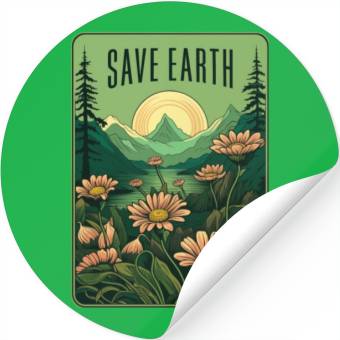 Discover Save Earth Stickers