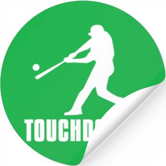 Discover Baseball Touchdown Pitcher Cool Baseball Saying Stickers