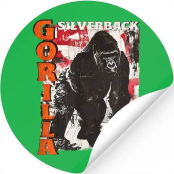 Discover Gorilla Monkey Growling Silverback Stickers