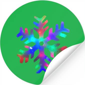 Discover Colorful Rainbow Snowflake Stickers