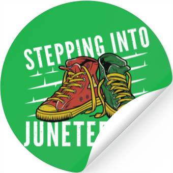 Discover Stepping Into Juneteenth 2024 Afro American Stickers