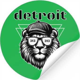Discover Detroit Cool Cat Stickers