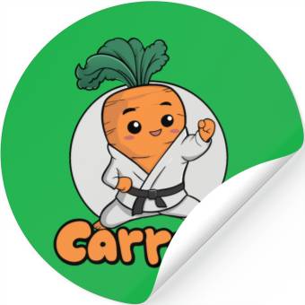 Discover Cute Karate Carrot Design Stickers