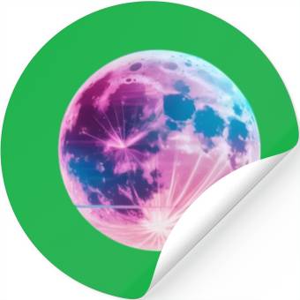 Discover Synthwave moon Stickers