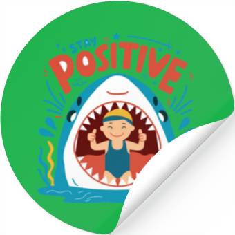 Discover Stay Positive Stickers