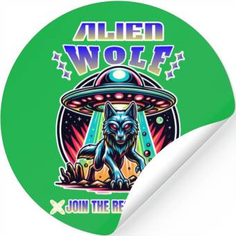 Discover Alien Wolf, join the resistance Stickers