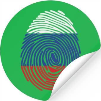 Discover Russian fingerprint flag Stickers