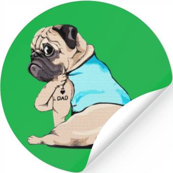 Discover PUGS LOVE DAD Stickers