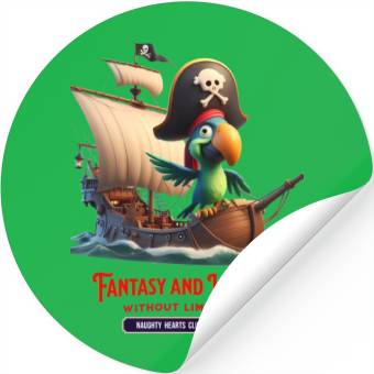 Discover pirate parrot Stickers