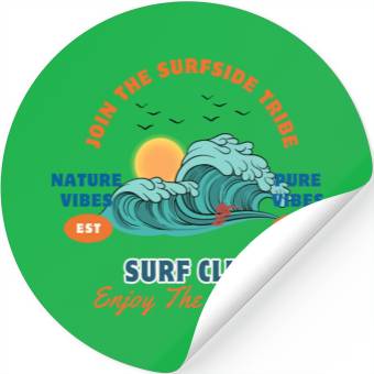 Discover Surfing Club Stickers