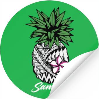 Discover Samoa Stickers Samoan tribal pineapple