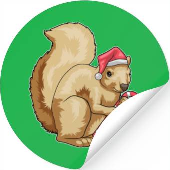 Discover Squirrel Christmas Candy cane Stickers
