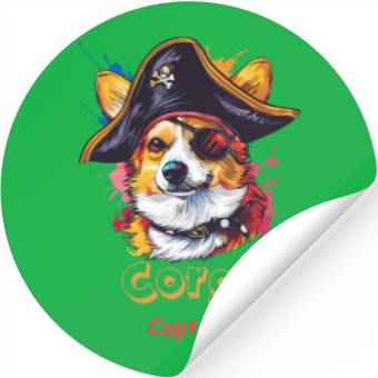 Discover Captain Corgi Stickers