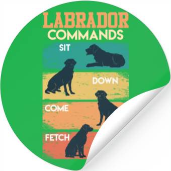Discover Labrador COMMANDOS Labrador Lovers Funny Stickers
