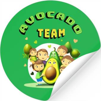 Discover Avocado team Stickers