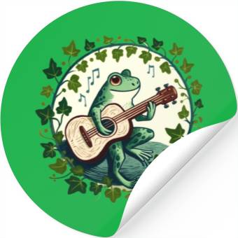 Discover Guitar Frog Stickers