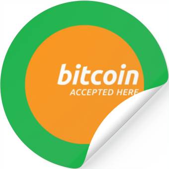 Discover Bitcoin Accepted Here Promo Stickers