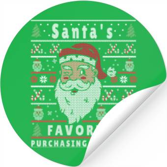 Discover Santas XMAS Ugly Christmas Purchasing-Manager Stickers
