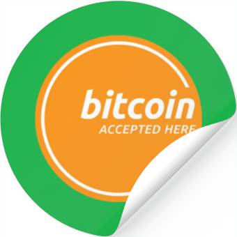 Discover Bitcoin Accepted Here Promo Stickers