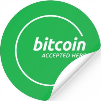 Discover Bitcoin Accepted Here Promo Stickers