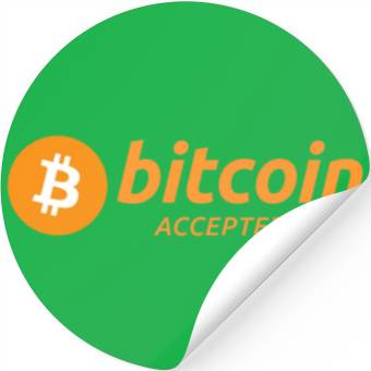 Discover Bitcoin Accepted Here Promo Stickers