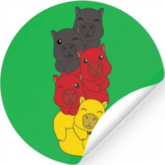 Discover German Flag Capybara German Germany Stickers