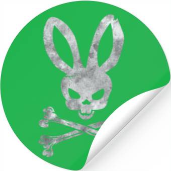 Discover Funny Easter Bunny Crossbones Stickers