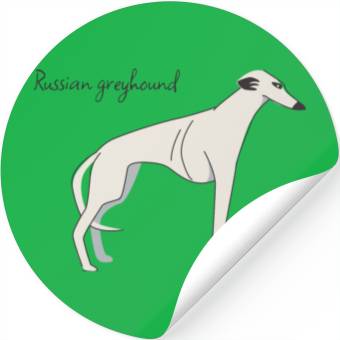 Discover Russian greyhound Stickers
