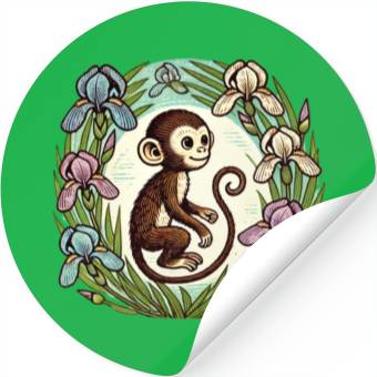 Discover Iris Monkey Stickers