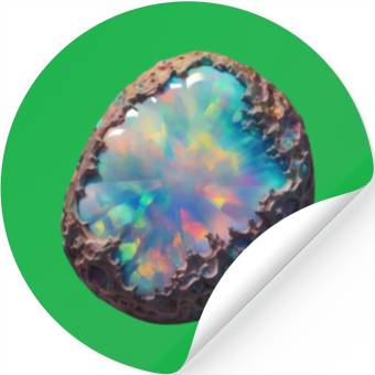 Discover Raw Natural Opal 3D Stickers