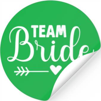 Discover Team Bride Wedding Party Stickers