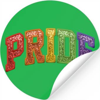 Discover Pride Embroidered Sequisn Effect Stickers
